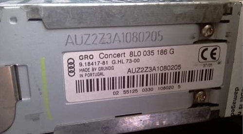 Audi Radio Label